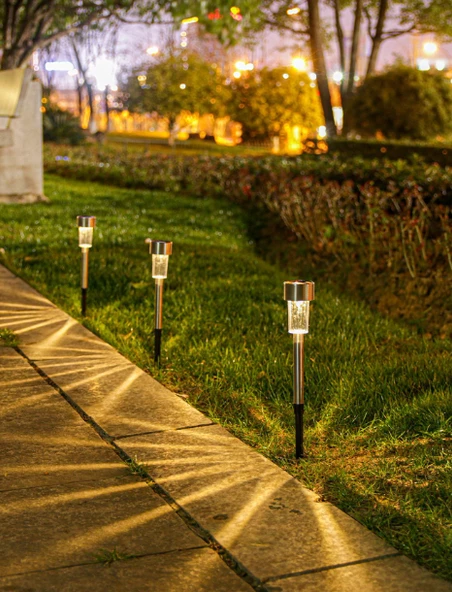 samur parti parti aksesuar & kostüm Metal Gövdeli Solar Bahçe Lambası 10'lu