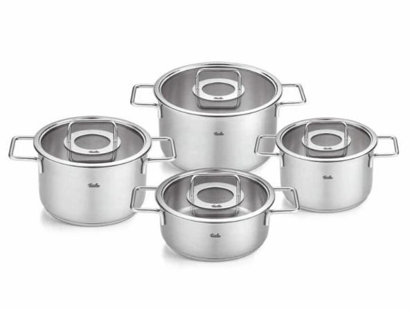 Fissler Pure Collection 8 Parça Çelik Tencere Seti Cam Kapaklı