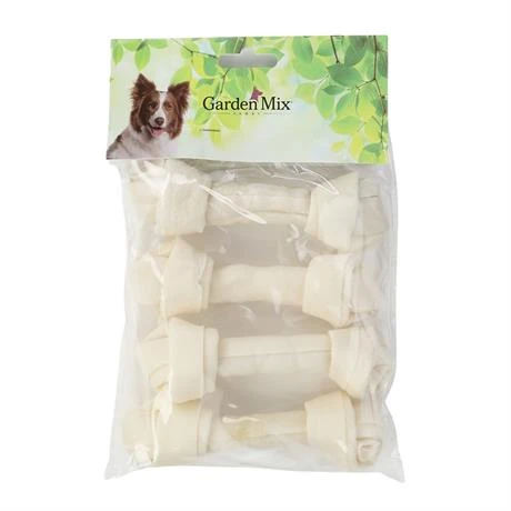 Gardenmıx Beyaz Düğümlü Derı Kemık 5” – 4Lü Paket