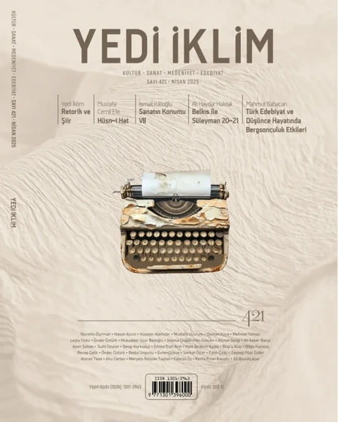 Yedi İklim Dergi 421.Sayı Nisan 2025