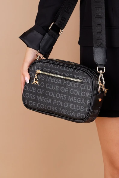 Mega Polo Kadın Monogram Çapraz Çanta - Resim 3