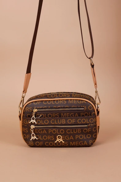 Mega Polo Kadın Monogram Çapraz Çanta - Resim 4