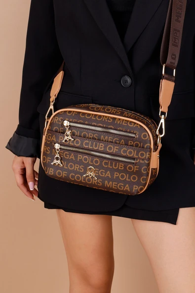 Mega Polo Kadın Monogram Çapraz Çanta