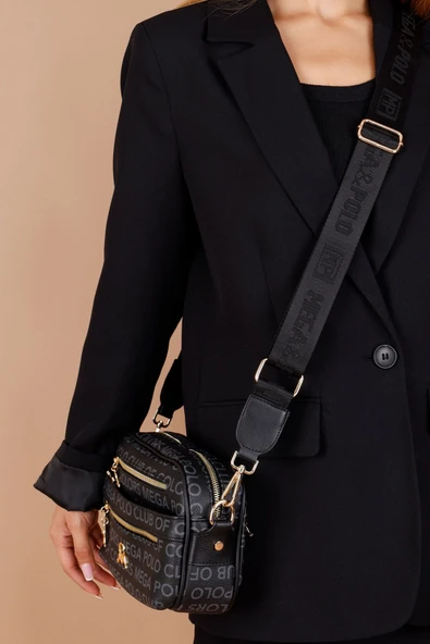 Mega Polo Kadın Monogram Çapraz Çanta - Resim 2