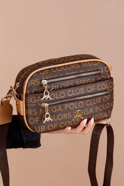 Mega Polo Kadın Monogram Çapraz Çanta - Resim 5