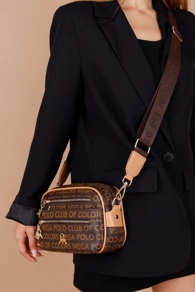 Mega Polo Kadın Monogram Çapraz Çanta - Resim 2