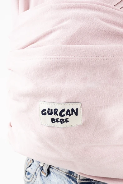Gürcan Bebe Sling Anakucağı Cepli Bebek Taşıma Şalı Pembe - 5
