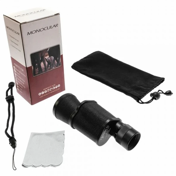 Baigish 10X40 Metal Deri Kaplamalı Rus Modeli Monoküler Dürbün ürün görseli 1