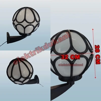 ZERPA Meridyen Duvar Aplik Armatür Siyah E-27 - 3