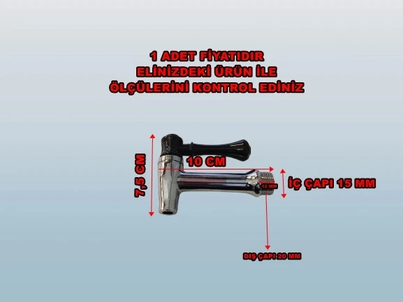 ENDER T Sahlep Musluğu Dıştan Dişli 1/2 Parmak Teflonlu
