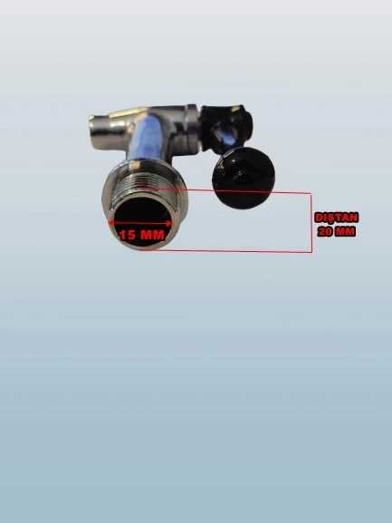 ENDER T Sahlep Musluğu Dıştan Dişli 1/2 Parmak Teflonlu - 3