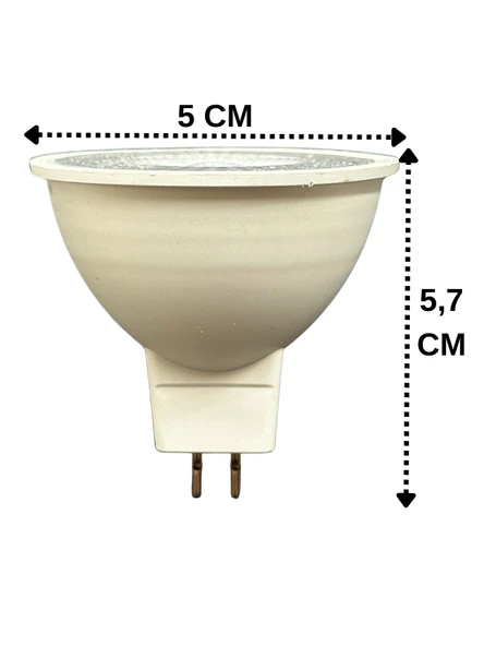 (6 Adet) Osaka 7W (50W) Beyaz Işık (6500K) G4 Duylu (İğne Bacak) Led Çanak Ampul - Resim 3