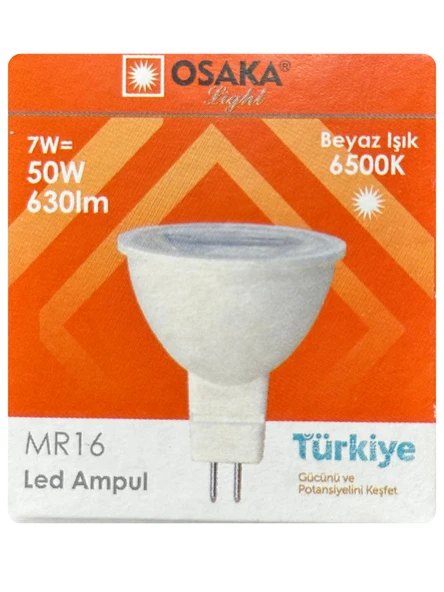 (1 Adet) Osaka 7W (50W) Beyaz Işık (6500K) G4 Duylu (İğne Bacak) Led Çanak Ampul