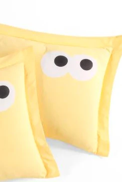 Upstyle 2li Yastık Kılıfı Oxf. Funny Sarı - Resim 2