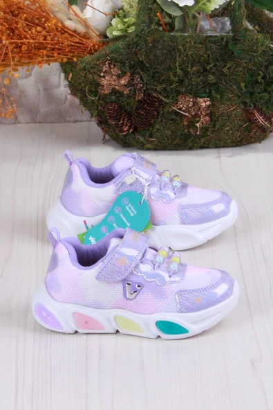Vicco 346.B25Y.177 Lila Gelato Hafif Rahat Işıklı Kız Çocuk Ayakkabı - 2