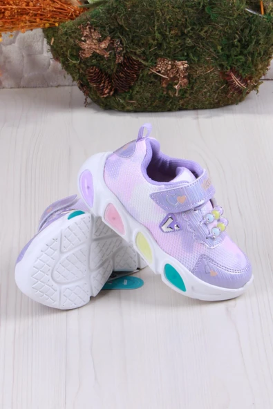 Vicco 346.B25Y.177 Lila Gelato Hafif Rahat Işıklı Kız Çocuk Ayakkabı - 4
