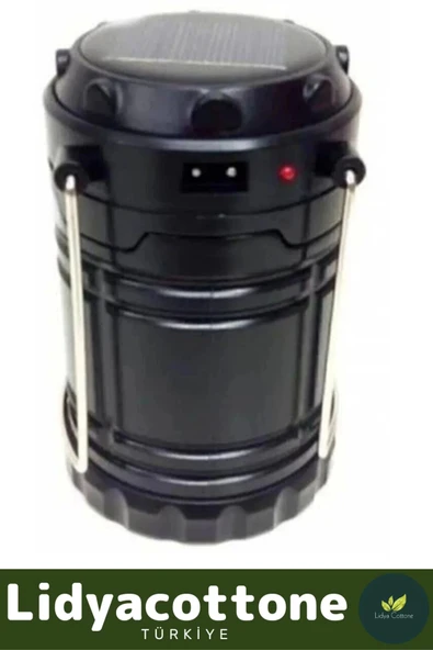 Alev Etkili Çadır Kamp Lamba Solar Usb Şarjlı Güneş Enerjili Askı Aparatlı Taşınabilir - 3