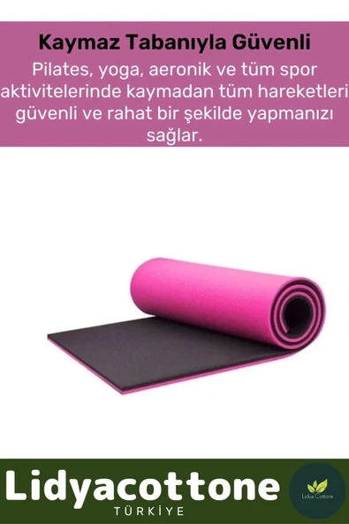 Yoga Meditasyon Minderi 6,5mm Mat Özel Konfor Modeli Çift Taraflı Kaymaz Silinebilir Kamp Matı - 3