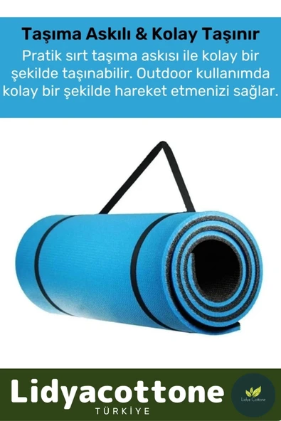 Çift Taraflı Kaymaz Silinebilir Antibakteriyel İz Yapmaz Yoga Minderi Özel Konfor Modeli 6,5mm Mat - 2