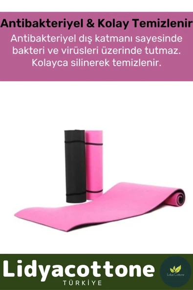 Yoga Meditasyon Minderi 16mm Mat Özel Konfor Modeli Çift Taraflı Kaymaz Silinebilir İz Yapmaz - 6