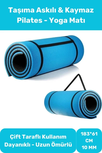 Yoga Meditasyon Minderi 10mm Mat Özel Konfor Modeli Çift Taraflı Kaymaz Silinebilir İz Yapmaz