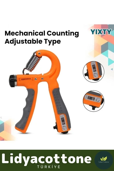 Premium El Kol Bilek Güçlendirici Kas Yapma Egzersiz Aleti Sayaçlı Direnç Yayı 5-60 Kg. - 3