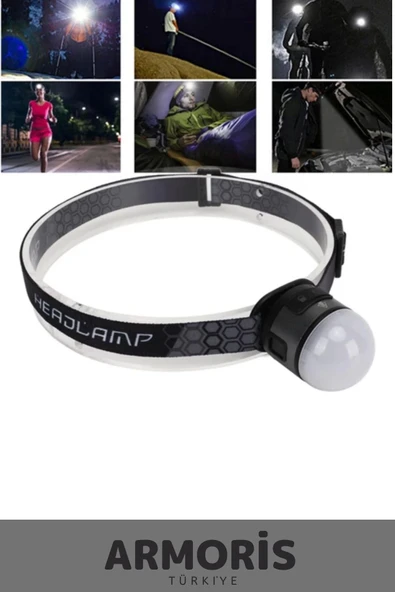 Yeni Nesil Oynar Başlık Mıknatıs Sabitleme Esnek Lastik COB4 Led 7 Modlu Şarjlı Kafa Kamp Av Lambası