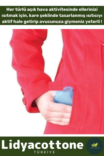 Soğuk Havalarda Kış Kayak Dağcı Kare Şeklinde El Isıtıcısı Sihirli Jel Torba Cep Sobası 3 Adet - 2