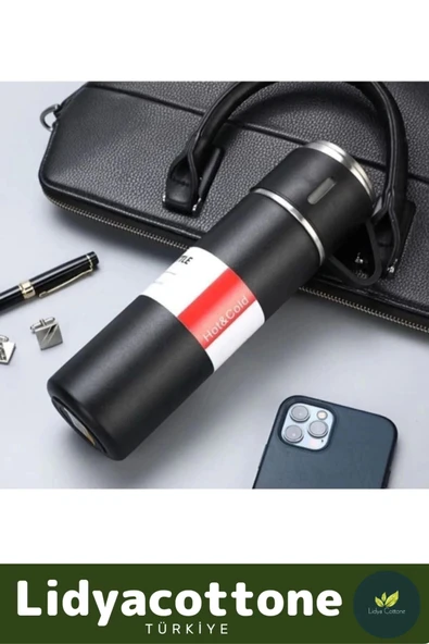 3 Bardaklı Soğuk Sıcak Termos Vakumlu Termos Set Çanta Hediyeli Paslanmaz Çelik 550 Ml - 2