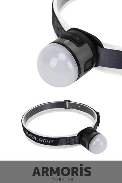 Yeni Nesil Oynar Başlık Mıknatıs Sabitleme Esnek Lastik COB4 Led 7 Modlu Şarjlı Kafa Kamp Av Lambası - 2