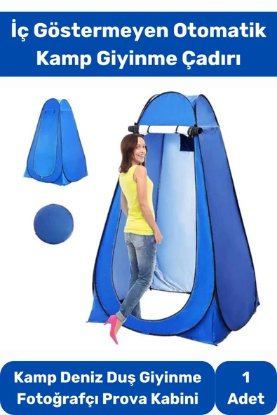 Premium Pencereli Fermuarlı Kamp Deniz Duş Giyinme WC Fotoğrafçı Iç Göstermeyen Prova Kabin Çadır