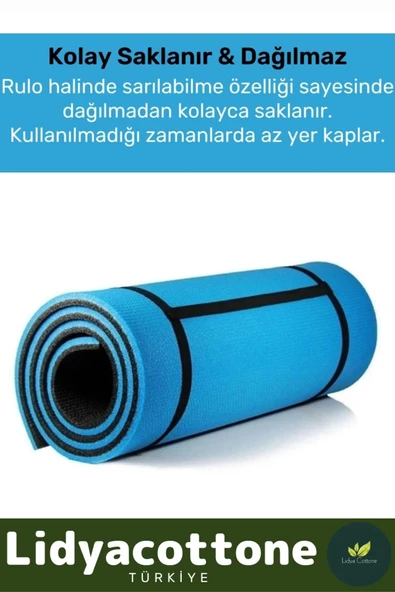 Yoga Meditasyon Minderi 16mm Mat Özel Konfor Modeli Çift Taraflı Kaymaz Silinebilir İz Yapmaz - 4