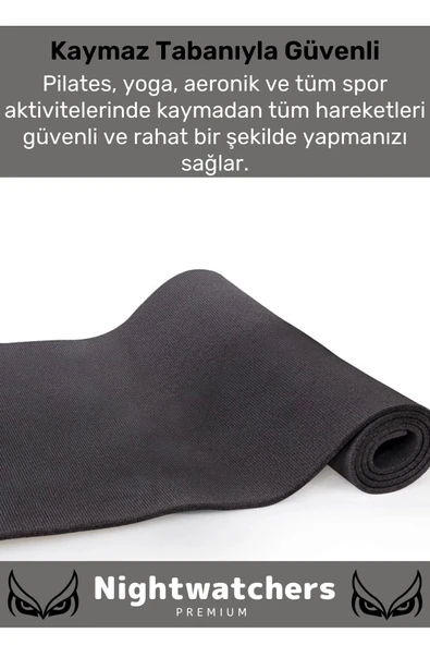 Özel Konfor Modeli Çift Taraflı Kaymaz Silinebilir Antibakteriyel Yoga Meditasyon Minderi 6,5mm Mat - 3