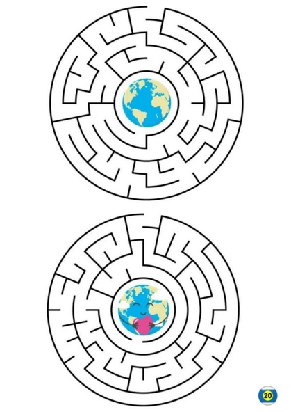 3-9 YAŞ Çocuklar İçin Çiz-YAZ Labirent Bulmaca Seti - Resim 4