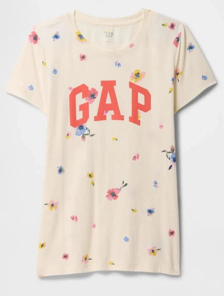 Gap Logo T-Shirt V-Ss Logo Classic Tee Kadın 729555 Tişört - 3