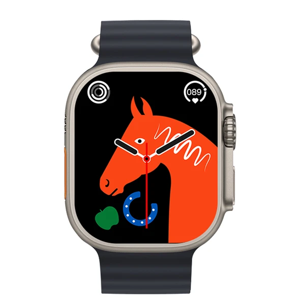 ASONIC W900 ULTRA IOS VE ANDROID UYUMLU 2.09 INCH GENİŞ EKRANLI GÜMÜŞ AKILLI SAAT - Resim 2