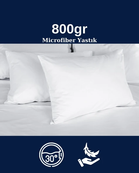 Silikonize Dolgu Microfiber Yastık 800 gr - 3