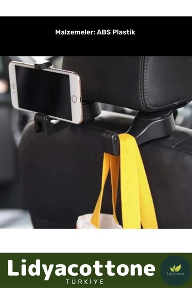 Oto Koltuk Arkası Telefon Tutucu Askılık Tablet Tutucu Organizer Askılıklı - 3