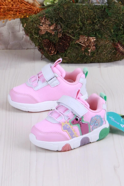 Vicco 346.B25Y.160 Pembe Number Işıklı Kız Çocuk Ayakkabı - 3