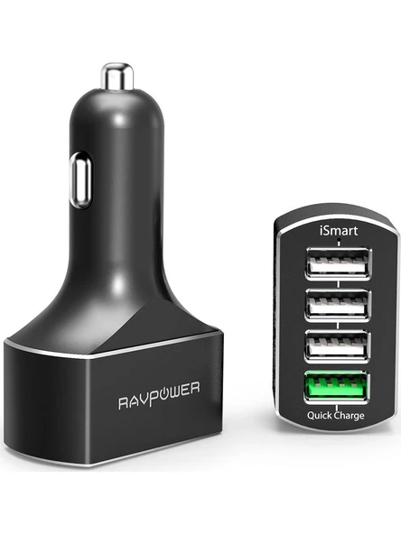 RAVPower RP-VC003 Car Charger 4-Port Charge 3.0 54W Araç Şarjı