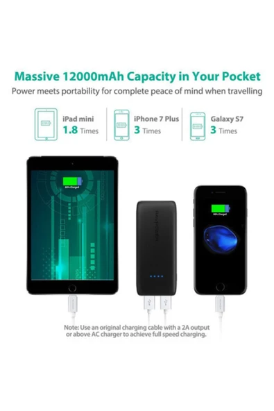 RavPower 12000mAh Powerbank Portable Charger Ace Series PB061 - 5