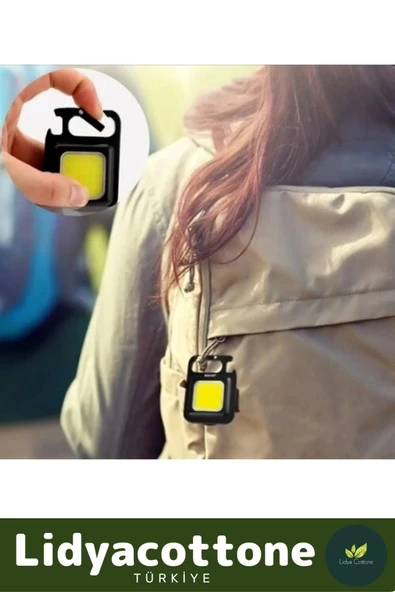 3 Mod Açacaklı Mıknatıslı Mini 30 LED Anahtarlık Mini El Feneri Usb Şarjlı 1000 Lümen El Feneri - 2
