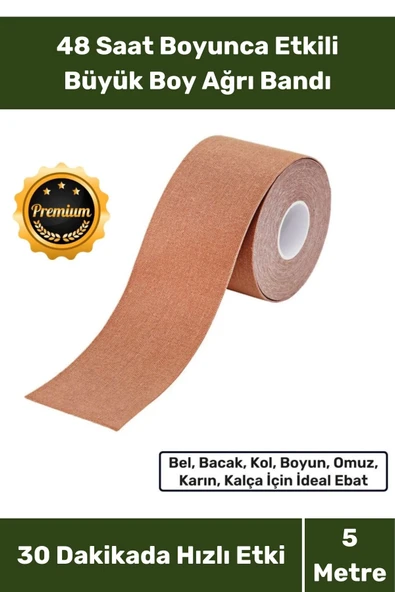 Ağrı IsıI Bandı Hızlı Etkili Büyük Boy Kas Eklem Bel Bacak Kol Boyun Sırt Omuz Karın Kalça 5cm x 5m - 2