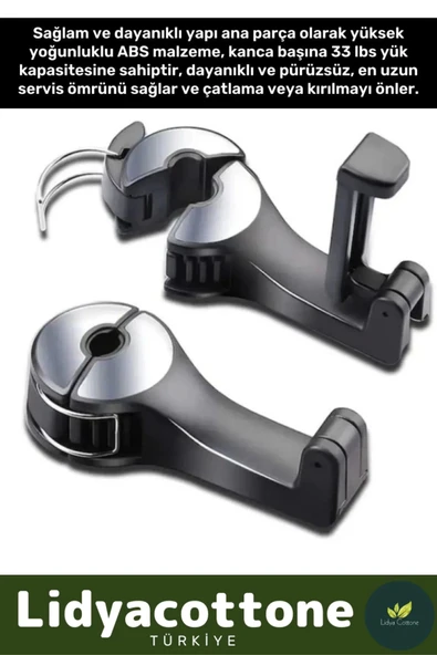 Oto Koltuk Arkası Telefon Tutucu Askılık Tablet Tutucu Organizer Askılıklı - 2