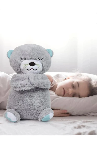 Uyku Arkadaşı Peluş Oyuncak Nefes Alan Su Samuru - Resim 4