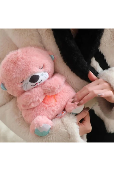 Uyku Arkadaşı Peluş Oyuncak Nefes Alan Su Samuru - Resim 5