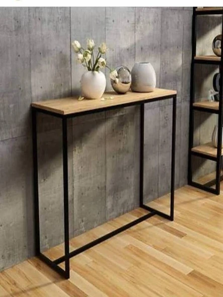 KUZELA  Metal Ahşap Dresuar ve Duvar Rafı. - 4