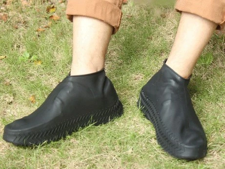 KENPAZAR Silikon Ayakkabı Kılıfı Kaymaz Su Kir Geçirmez   L Beden Siyah - 2