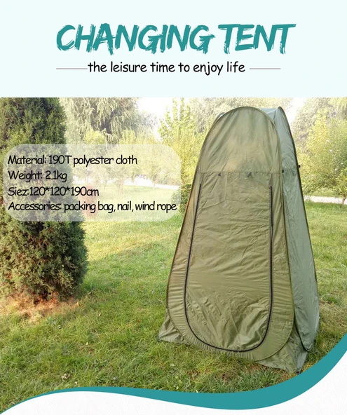 KENPAZAR Kamp Alanı Duş Giyinme Wc Çadırı Fotoğrafcı Prova Kabini 190x120x120 - 4