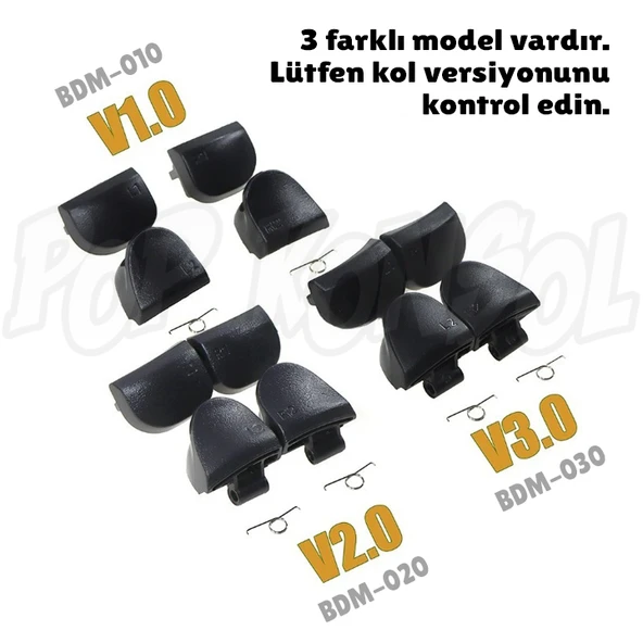 Ps5 Tetik Seti V1 Uyumlu L1 R1 L2 R2 Omuz Tuşu Takım PS5 Yedek Parça Version 1 Kol Tamiri - Resim 4